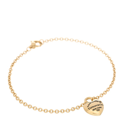 Tiffany 18K Yellow Gold Return To Tiffany Full Heart Bracelet 1 of 4