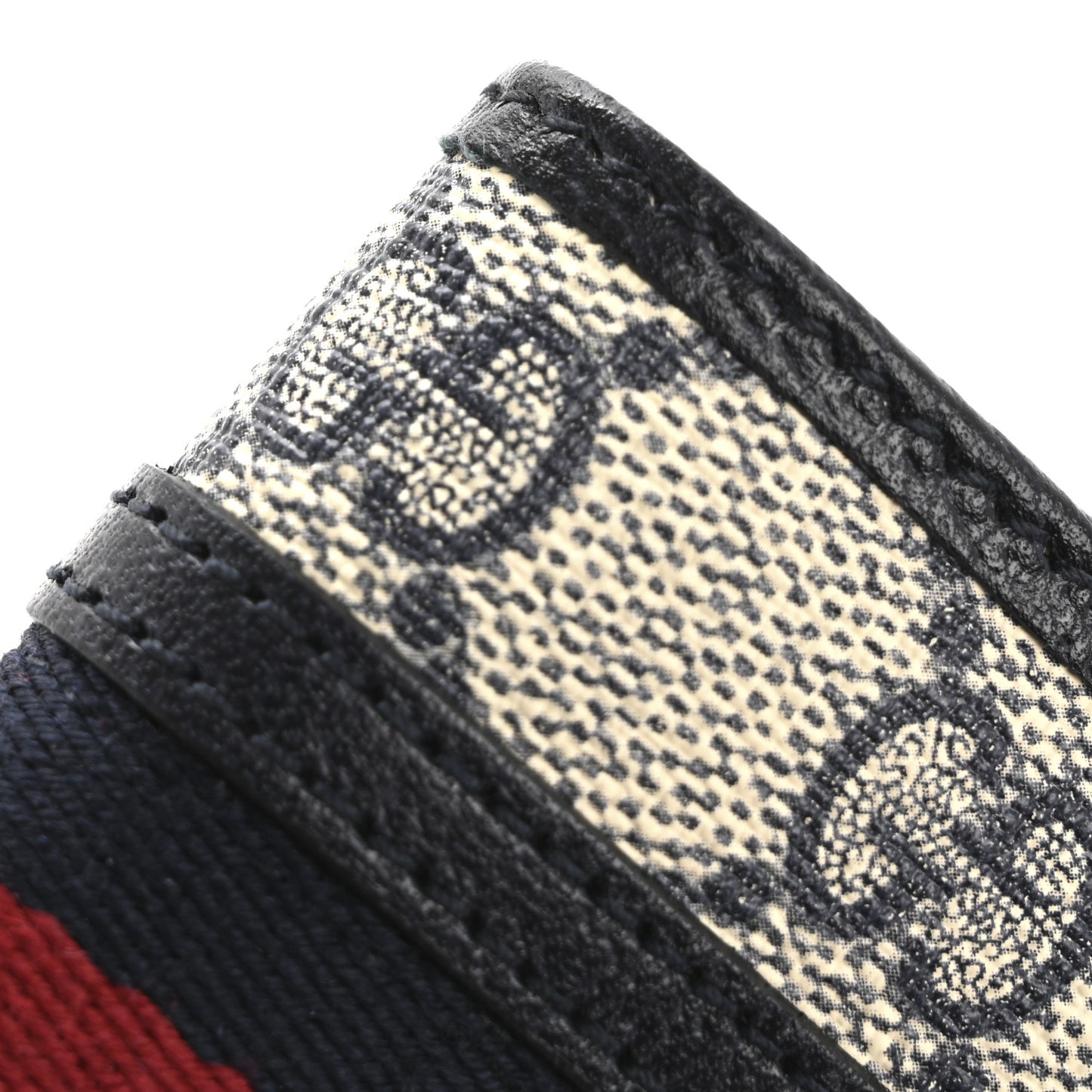 GG Supreme Monogram Web Mens Ophidia Bi-Fold Coin Wallet Beige Blue