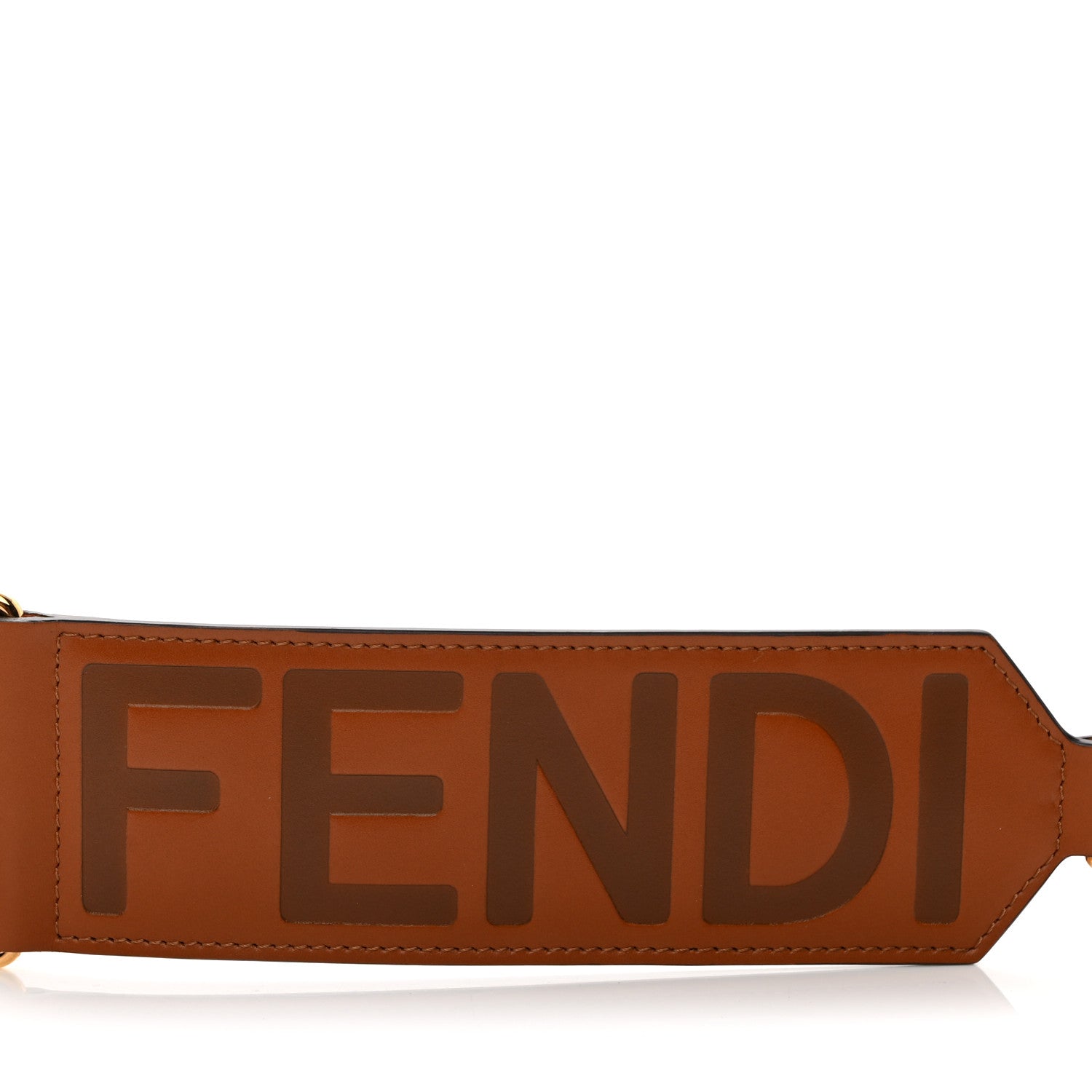 Fendi Ribbon Vitello King Logo Embossed Gingham Woven Adjustable Strap You Panna Black Cuoio 5 of 5