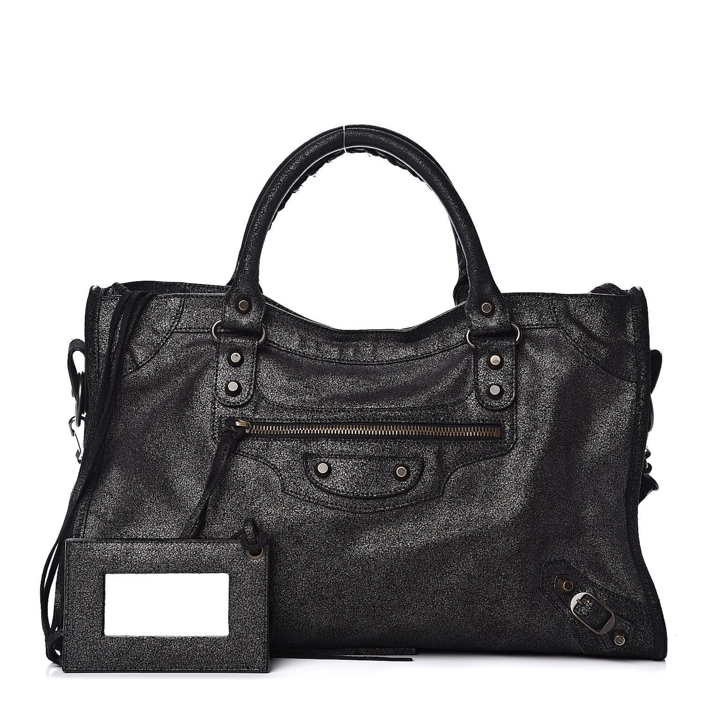Metallic Craquele Classic Hardware City Black