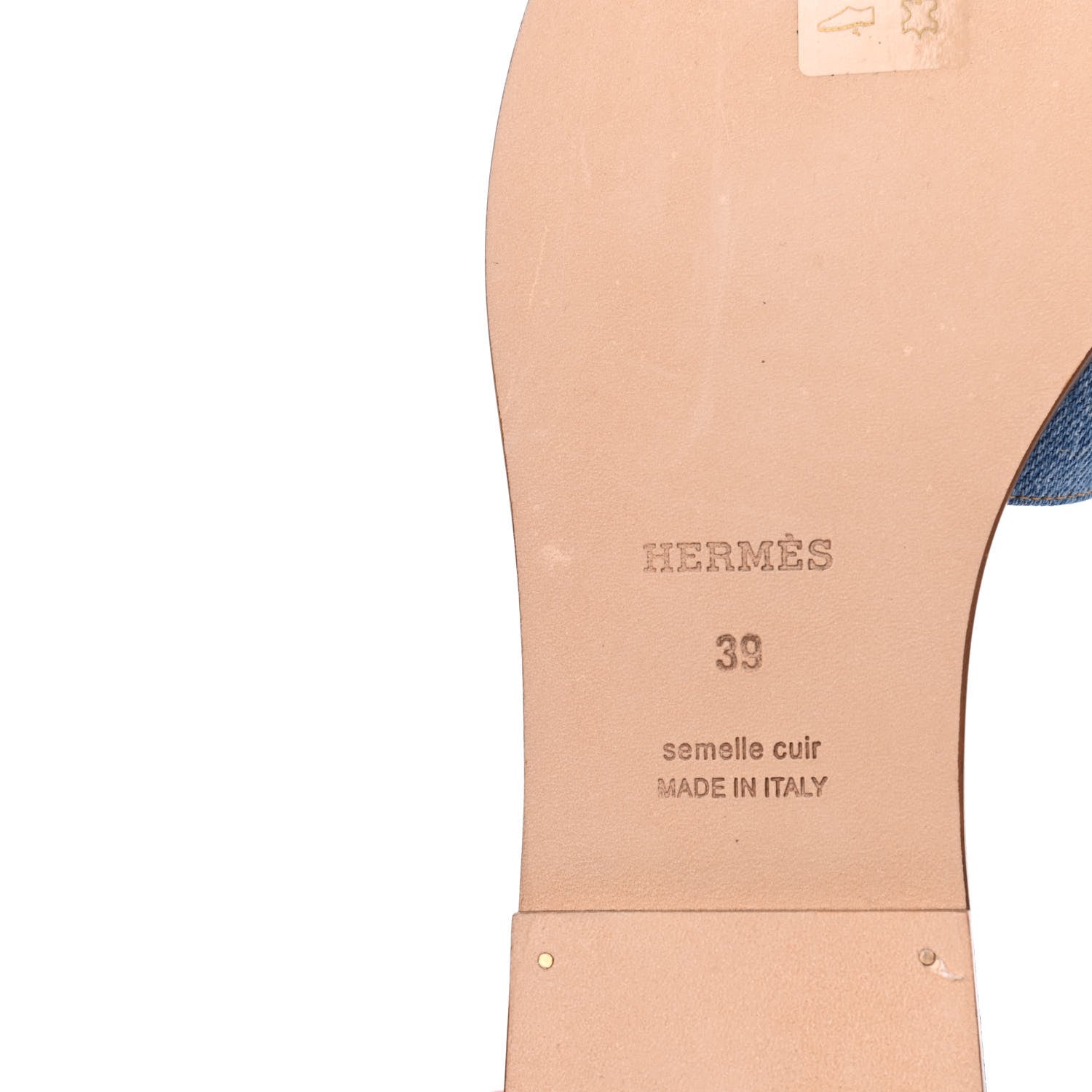 Hermes Denim Canvas Oran Sandals 39 Bleu Clair 11 of 13