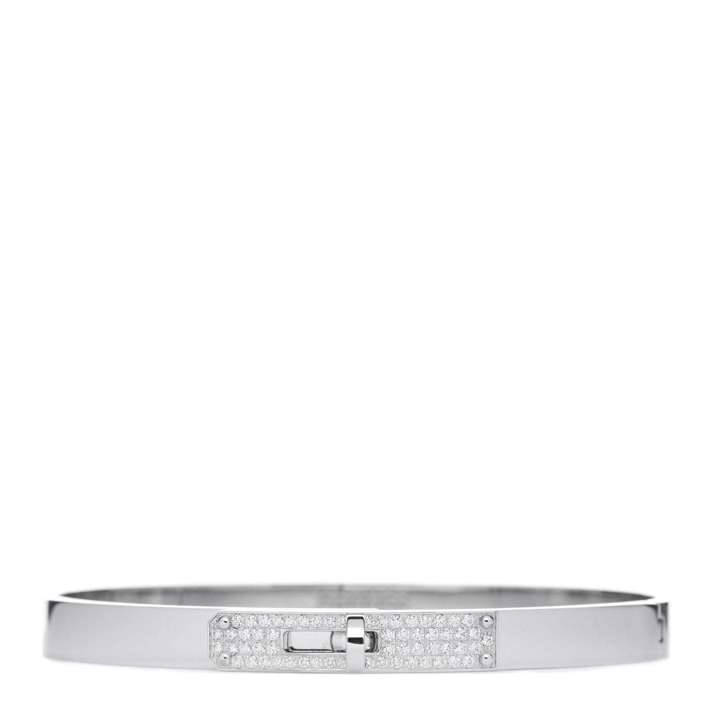 18K White Gold Diamond PM Kelly Pave Bracelet SH