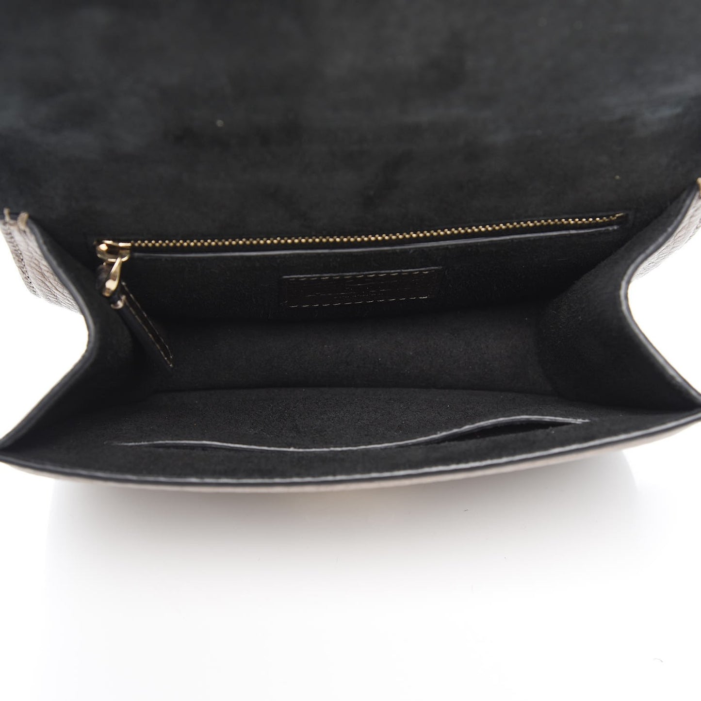 Metallic Vitello Small Glam Lock Rockstud Flap Sasso