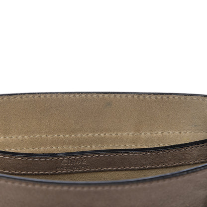 Chloe Suede Braided Small Hudson Shoulder Bag Motty Grey 5 of 11
