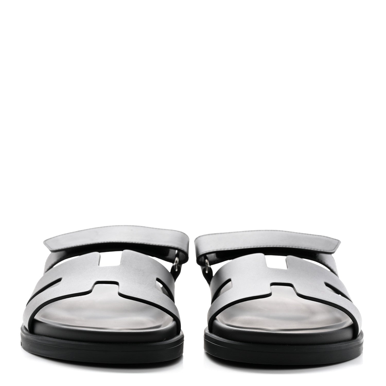 Hermes Calfskin Womens Chypre Sandals 38 Black 2 of 12