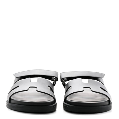 Hermes Calfskin Womens Chypre Sandals 38 Black 2 of 12
