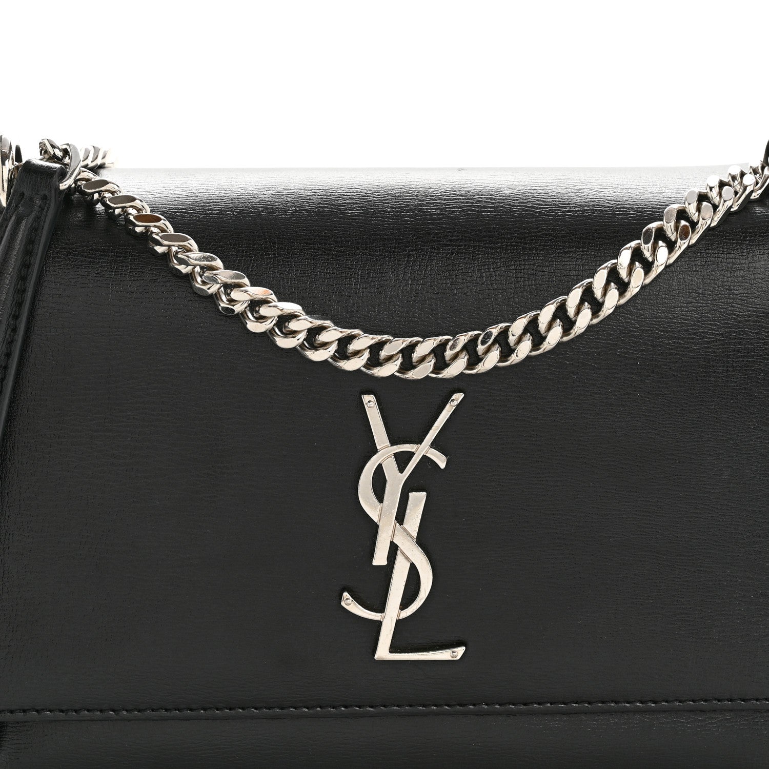 Saint Laurent Calfskin Medium Monogram Sunset Black 8 of 16