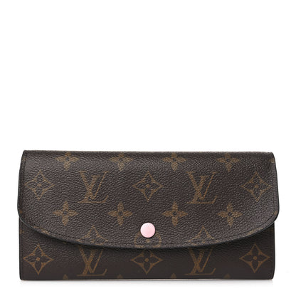 Louis Vuitton Monogram Emilie Wallet Rose Ballerine 1 of 9