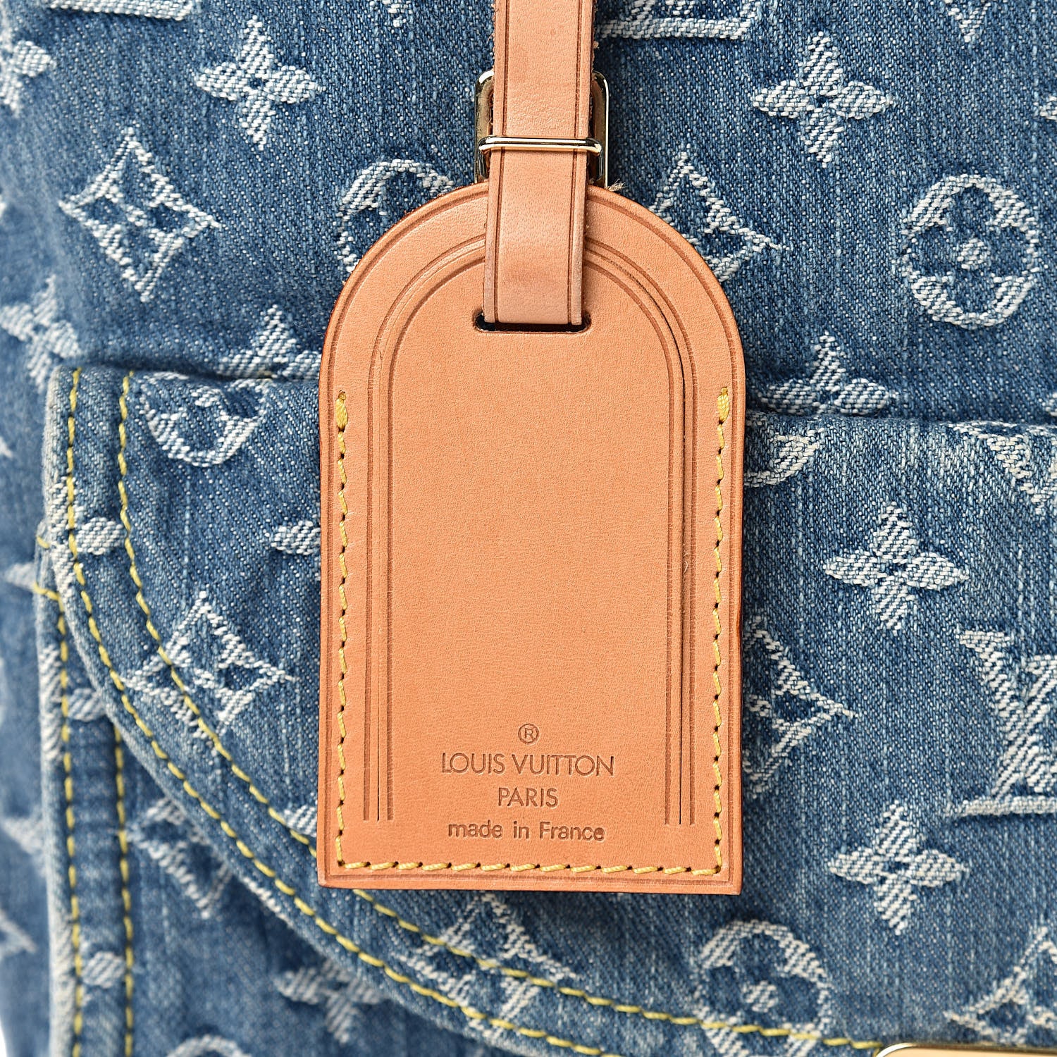 Louis Vuitton Monogram Denim Sac Plat Blue 9 of 12