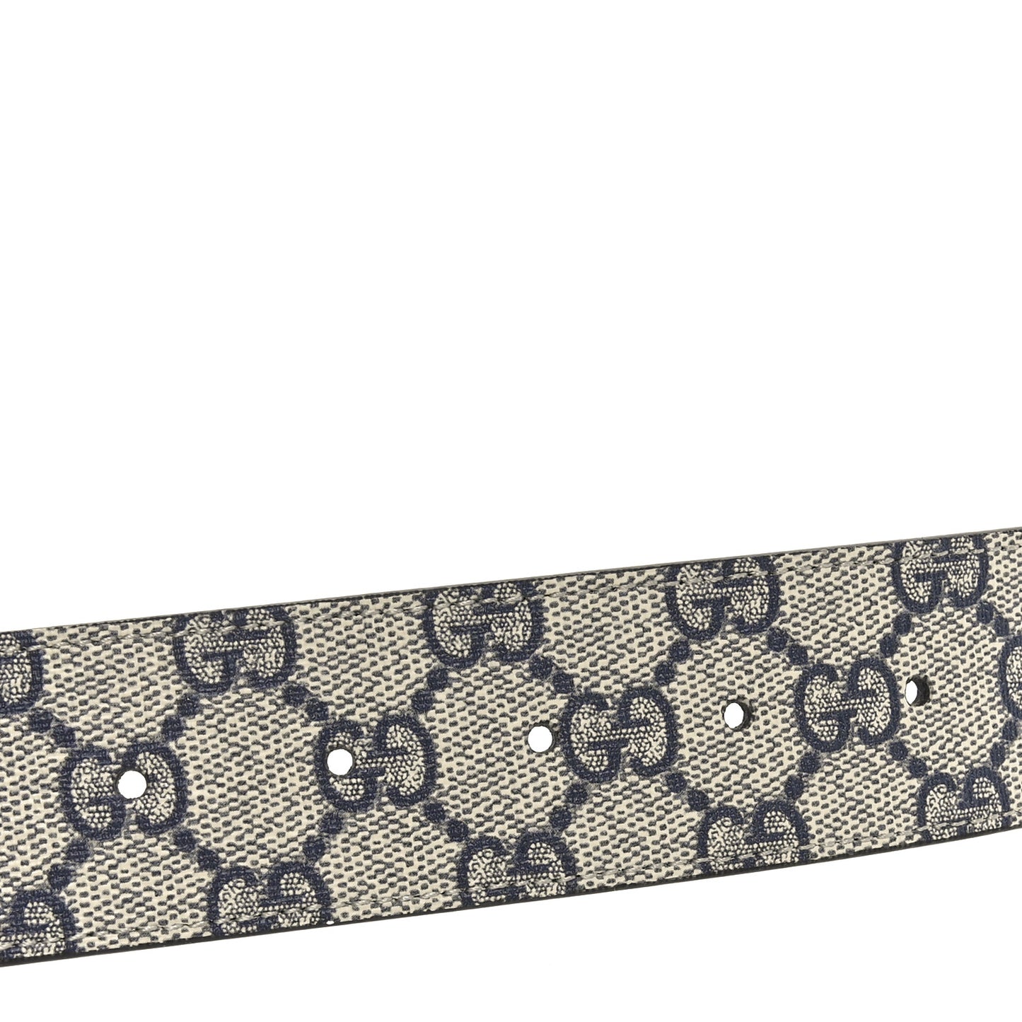 GG Supreme Monogram Selleria Calfskin Interlocking G 40mm Belt 115 46 Navy