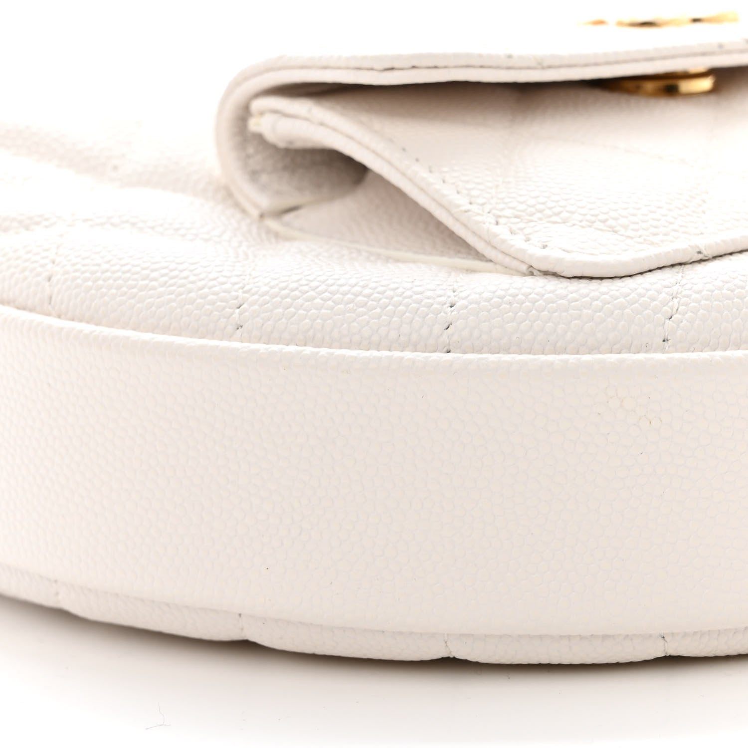 Chanel Caviar Quilted Polly Pocket Pouch Hobo White 9 of 11
