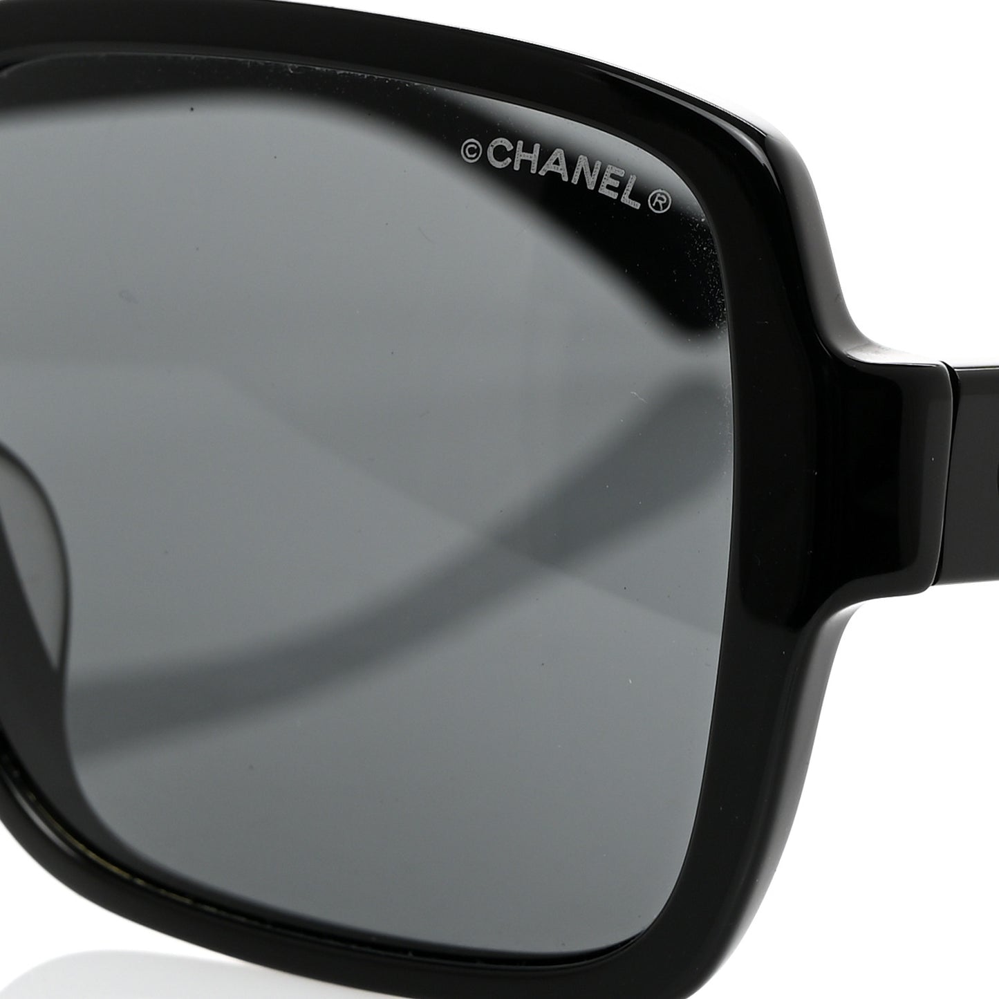 Acetate Polarized Square Sunglasses 5408-A Black