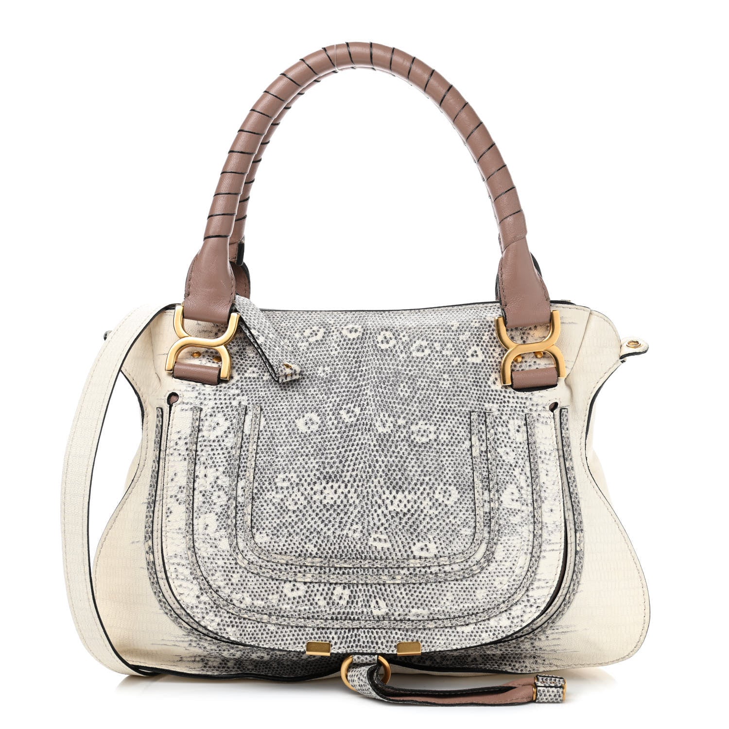 Chloe Lizard Embossed Medium Marcie Satchel 1 of 6