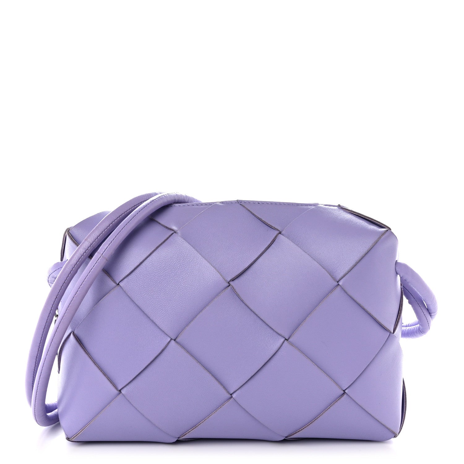Bottega Veneta Lambskin Maxi Intreccio Small Cassette Camera Bag Wisteria 1 of 9