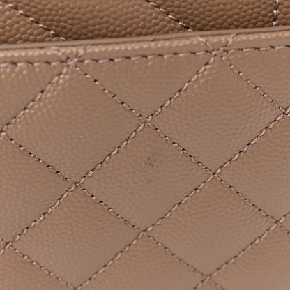 Saint Laurent Grain De Poudre Textured Mixed Matelasse Medium Triquilt Monogram Satchel Dark Latte 11 of 11