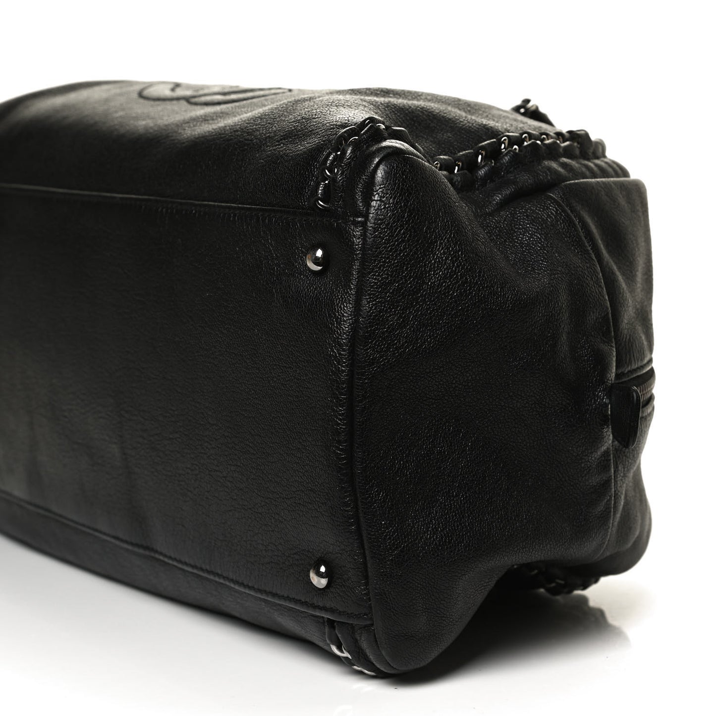 Goatskin Luxe Ligne Bowler Black