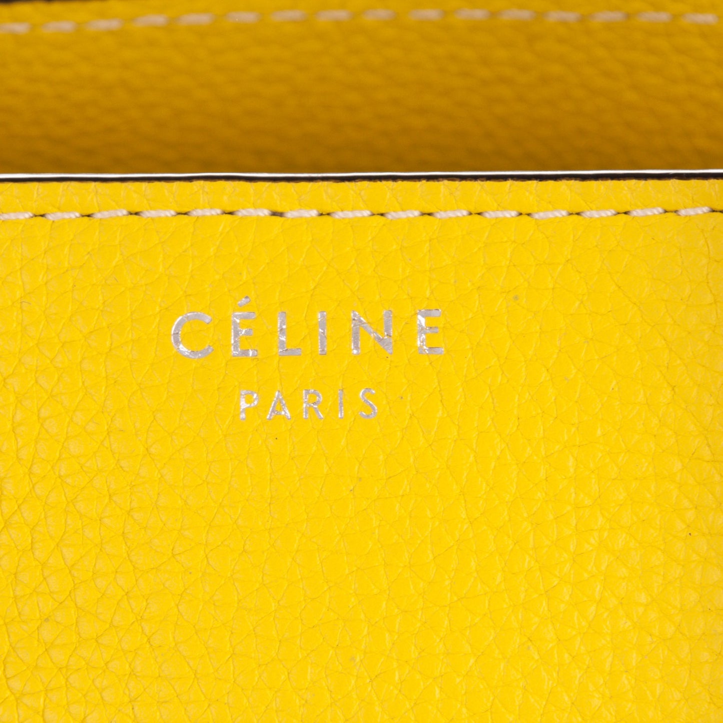 Drummed Calfskin Mini Luggage Citron