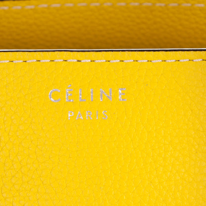 Celine Drummed Calfskin Mini Luggage Citron 6 of 9