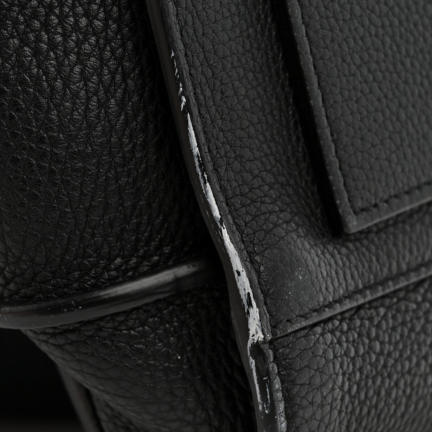 Grained Calfskin Large Souple Sac De Jour Black