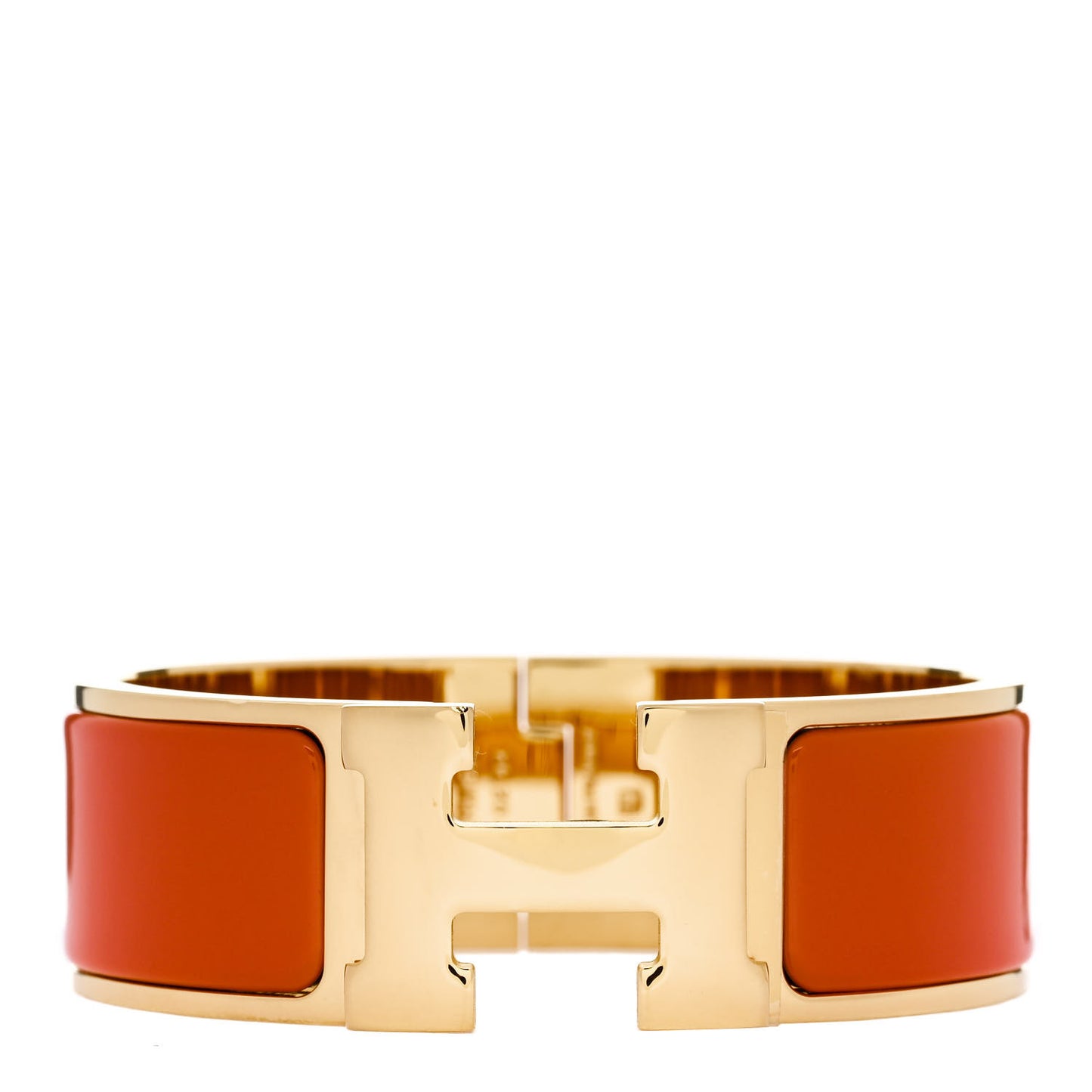 Enamel Wide Clic Clac H Bracelet PM Orange