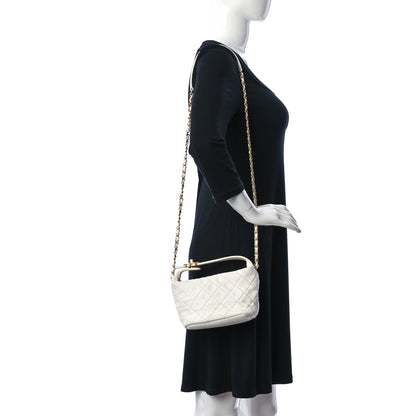 Chanel Lambskin Quilted Small Perfect Meeting Hobo White 4 of 11