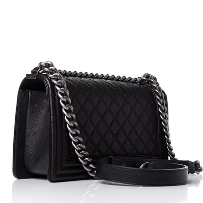 Chanel Caviar Quilted Medium Boy Flap Black 3 of 10