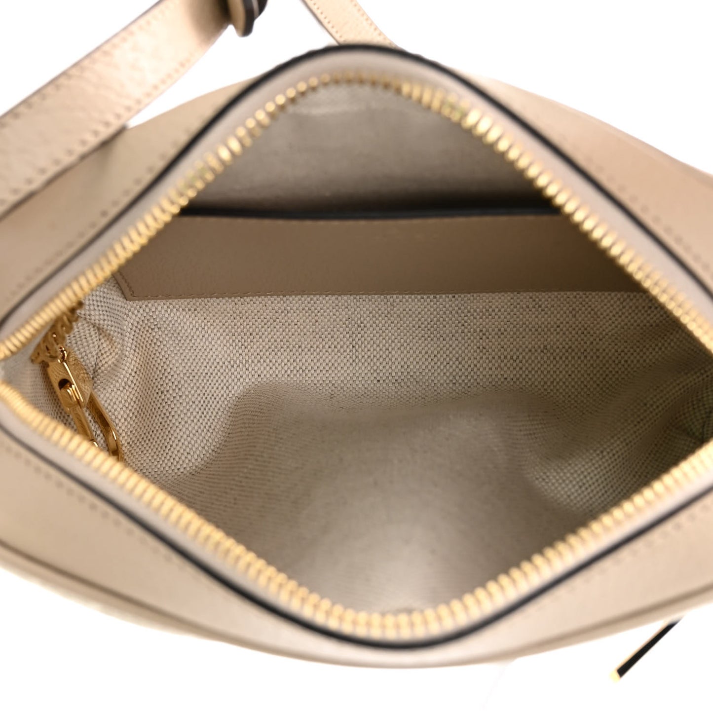 GG Supreme Monogram Textured Calfskin Web Mini Ophidia Shoulder Bag Beige Mystic White Oatmeal