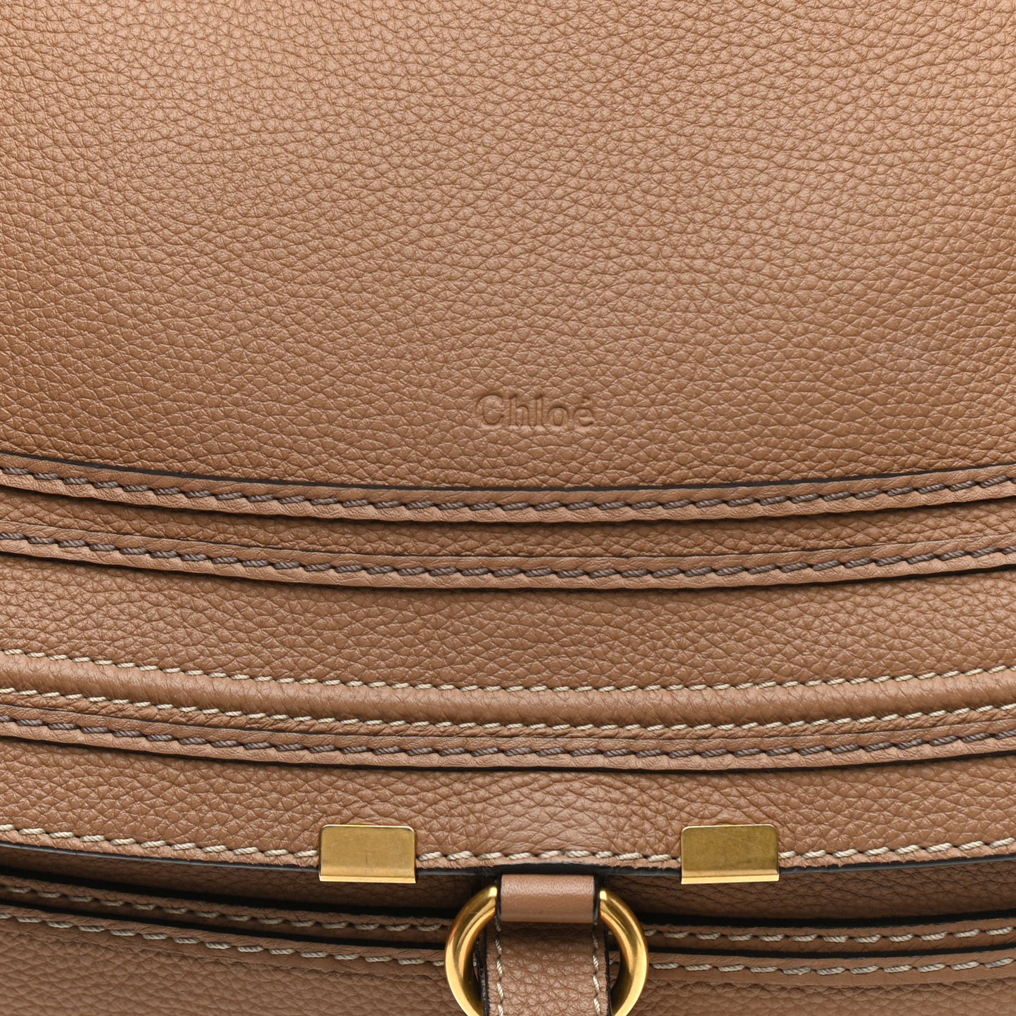 Calfskin Large Marcie Satchel Nut