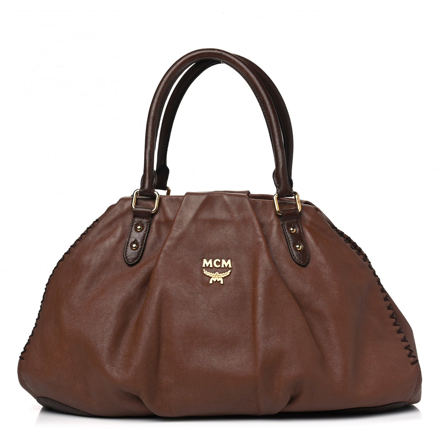 Calfskin Shopper Tote Brown