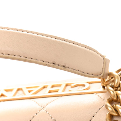 Chanel Lambskin Quilted Large Trendy Spirit Top Handle Bag Beige 10 of 10