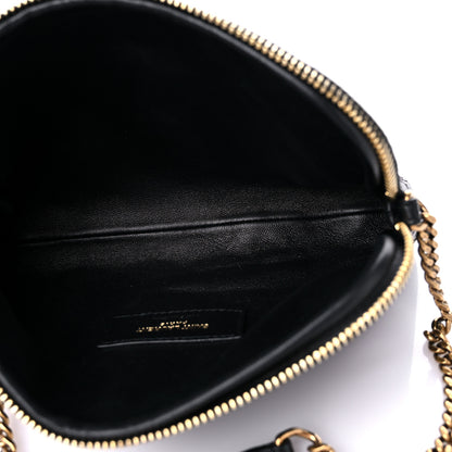 Saint Laurent Lambskin Quilted Gaby Zipped Pouch Black 5 of 10
