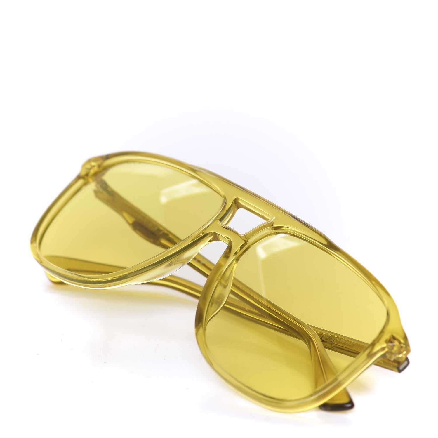 Gucci Squared Aviator Sunglasses GG0262S Yellow 599134 – FASHIONPHILE