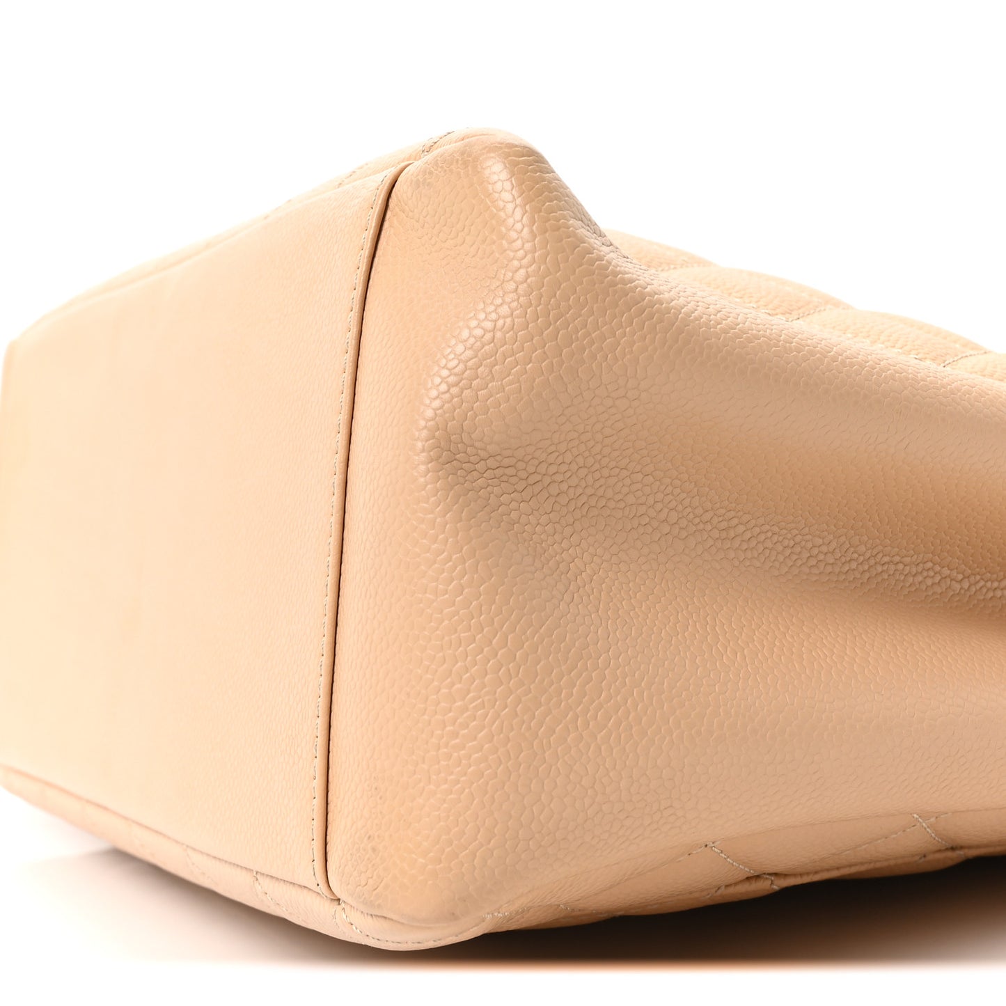 Caviar Quilted Grand Shopping Tote GST Beige