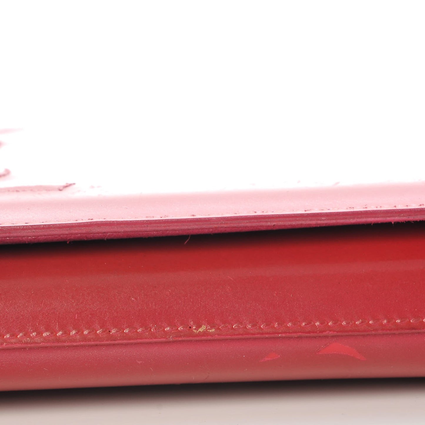 Textured Patent Large Belle De Jour Clutch Fuchsia