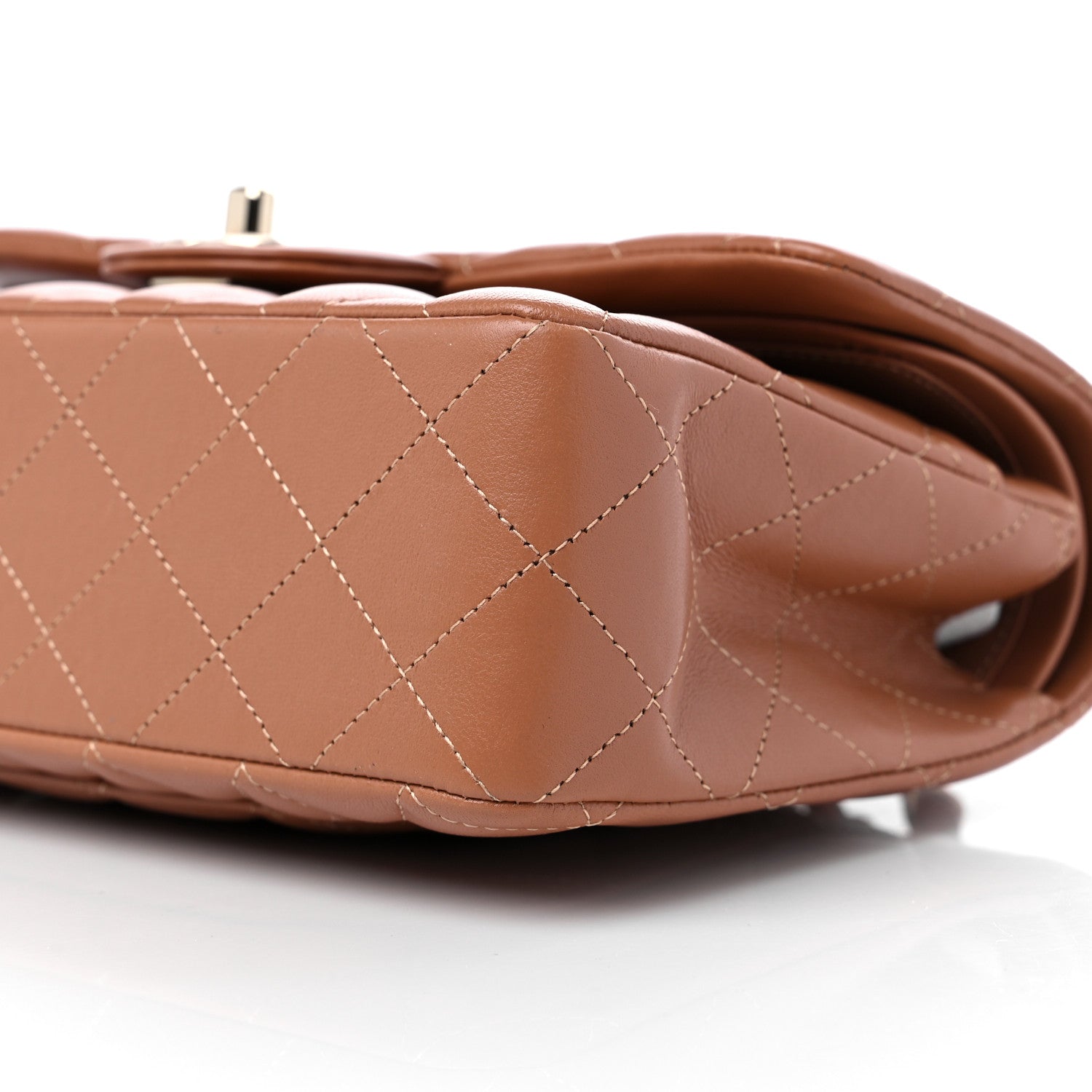 Chanel Lambskin Quilted Small Double Flap Brown 9 of 9