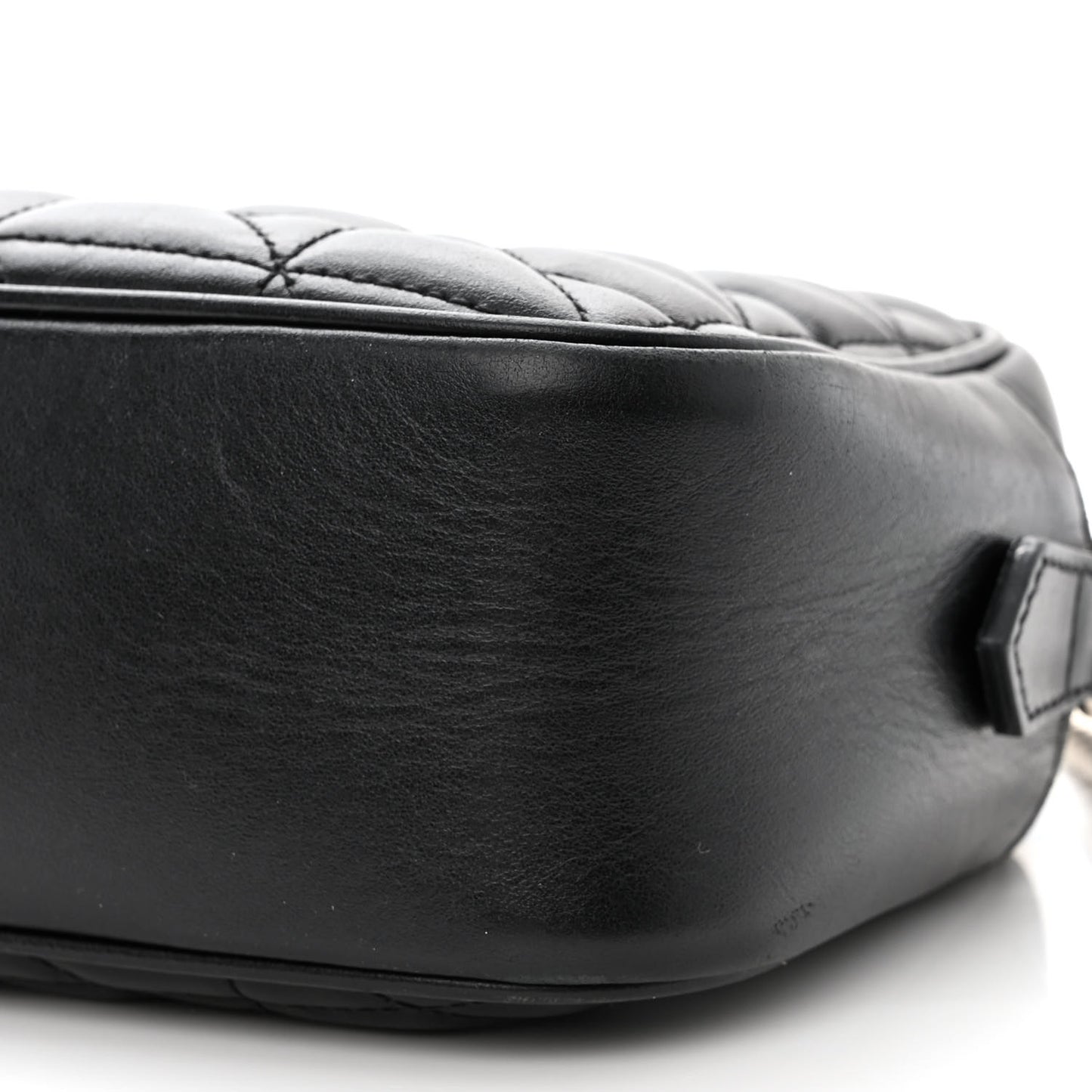 Calfskin Matelasse Aria Small GG Marmont Chain Shoulder Bag Black