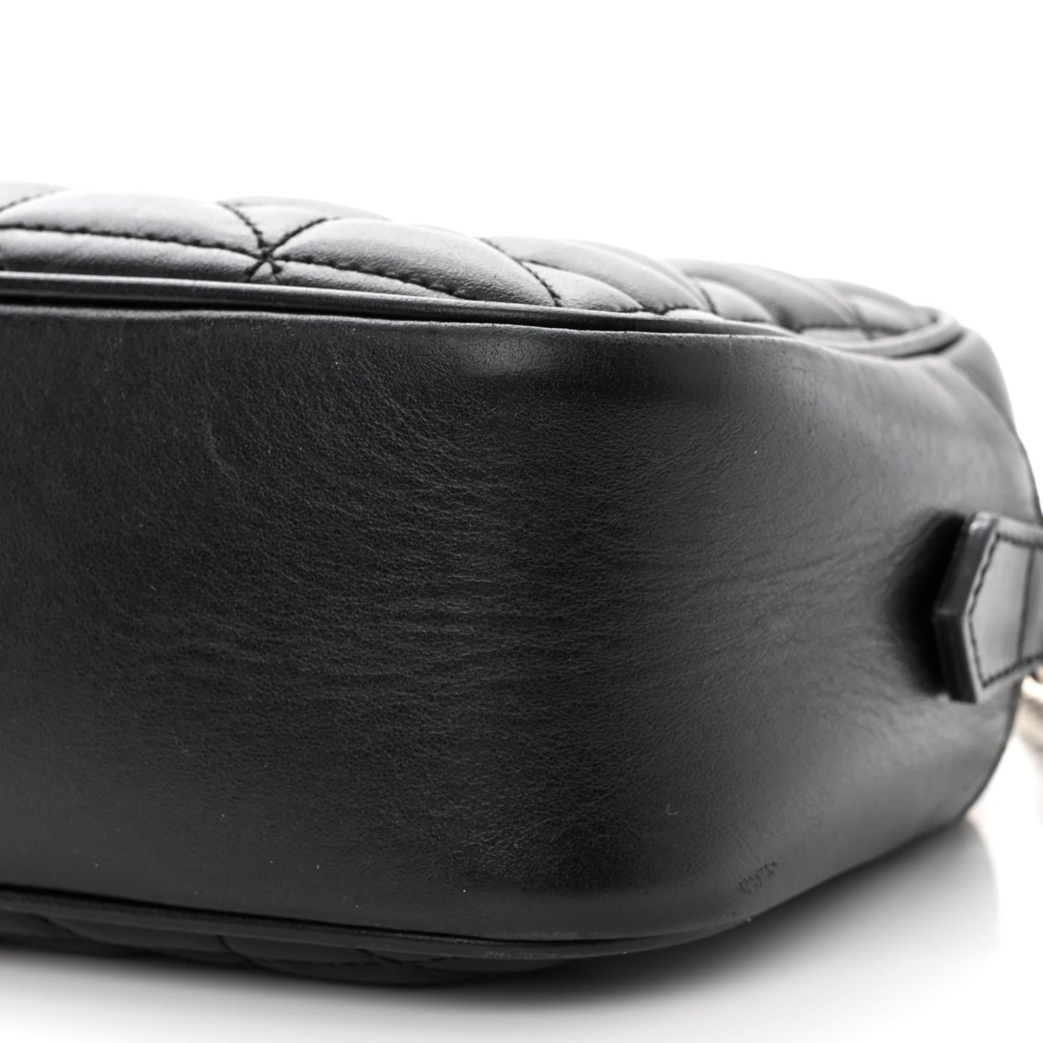 Gucci Calfskin Matelasse Aria Small GG Marmont Chain Shoulder Bag Black 11 of 13