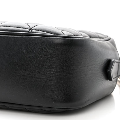 Gucci Calfskin Matelasse Aria Small GG Marmont Chain Shoulder Bag Black 11 of 13