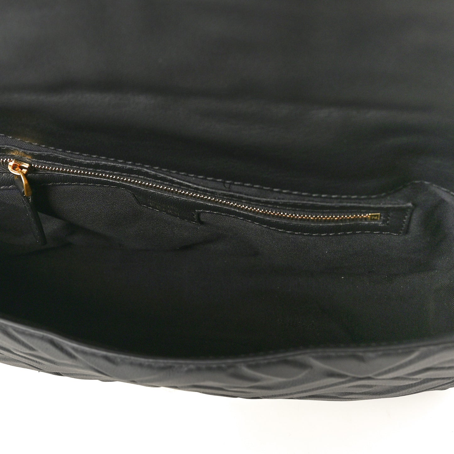 Nappa FF 1974 Embossed Baguette Black
