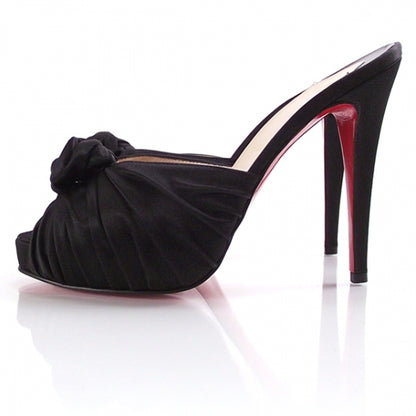 Christian Louboutin Satin Greissimo Knot Peep Toe 39 3 of 6