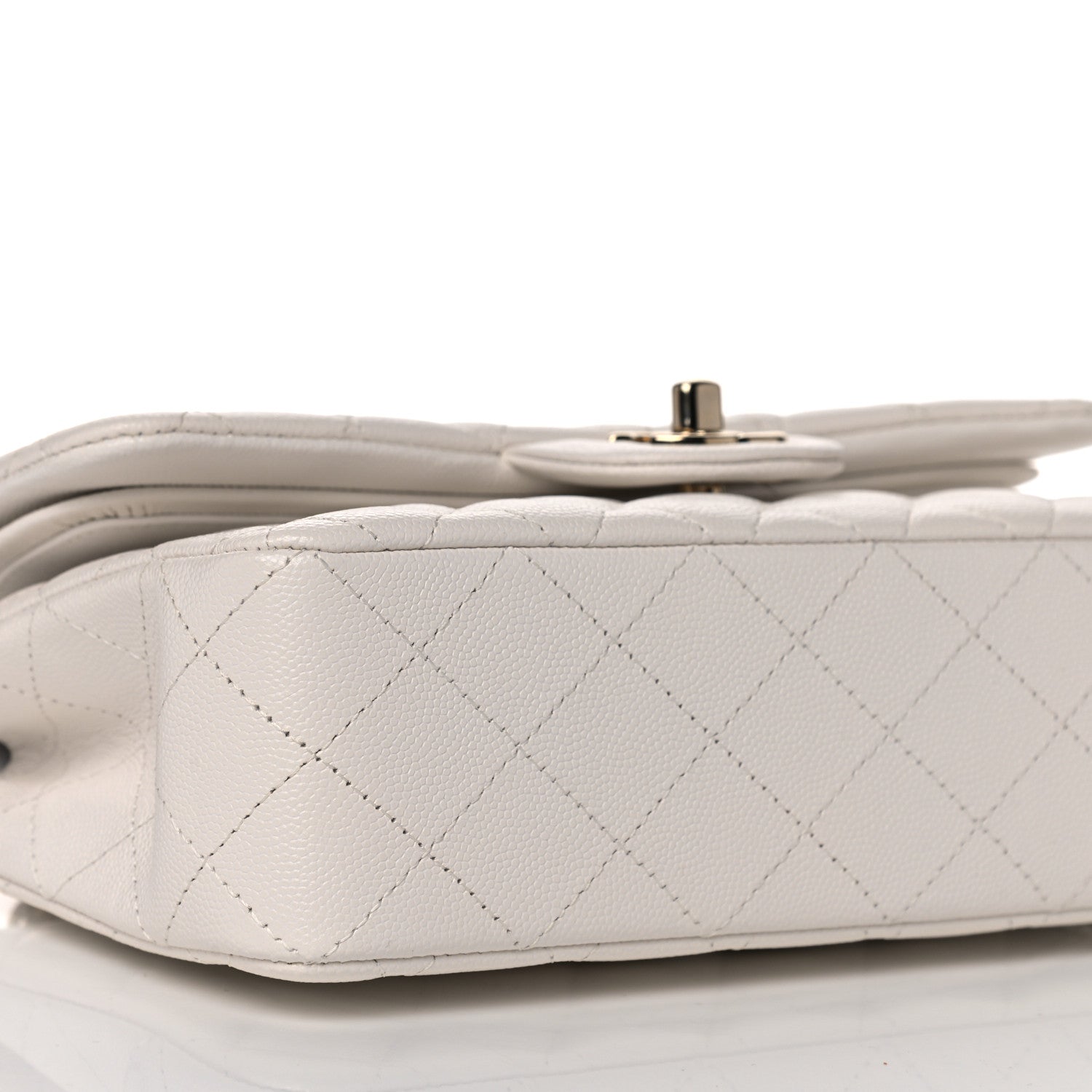 Chanel Caviar Quilted Small Double Flap White 7 of 9