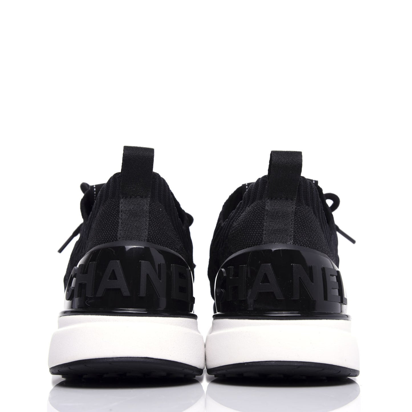 Fabric Logo Sneakers 38.5 Black