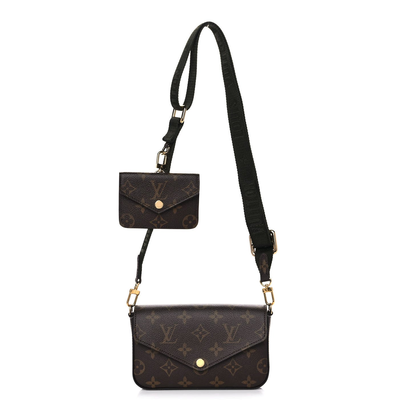 Monogram Felicie Strap & Go Kaki