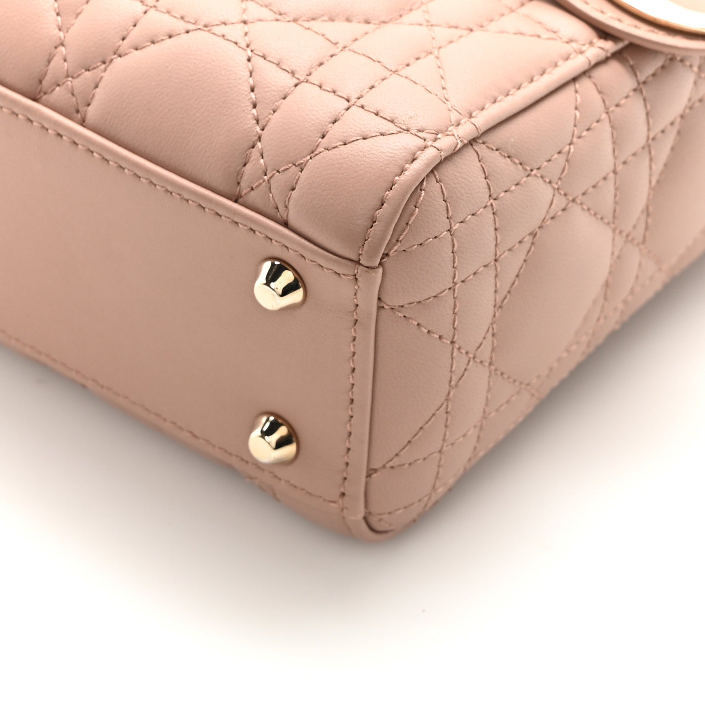 Lambskin Cannage Mini Lady Dior Blush