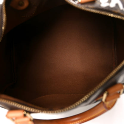 Louis Vuitton Monogram Graffiti Speedy 30 Silver 4 of 9