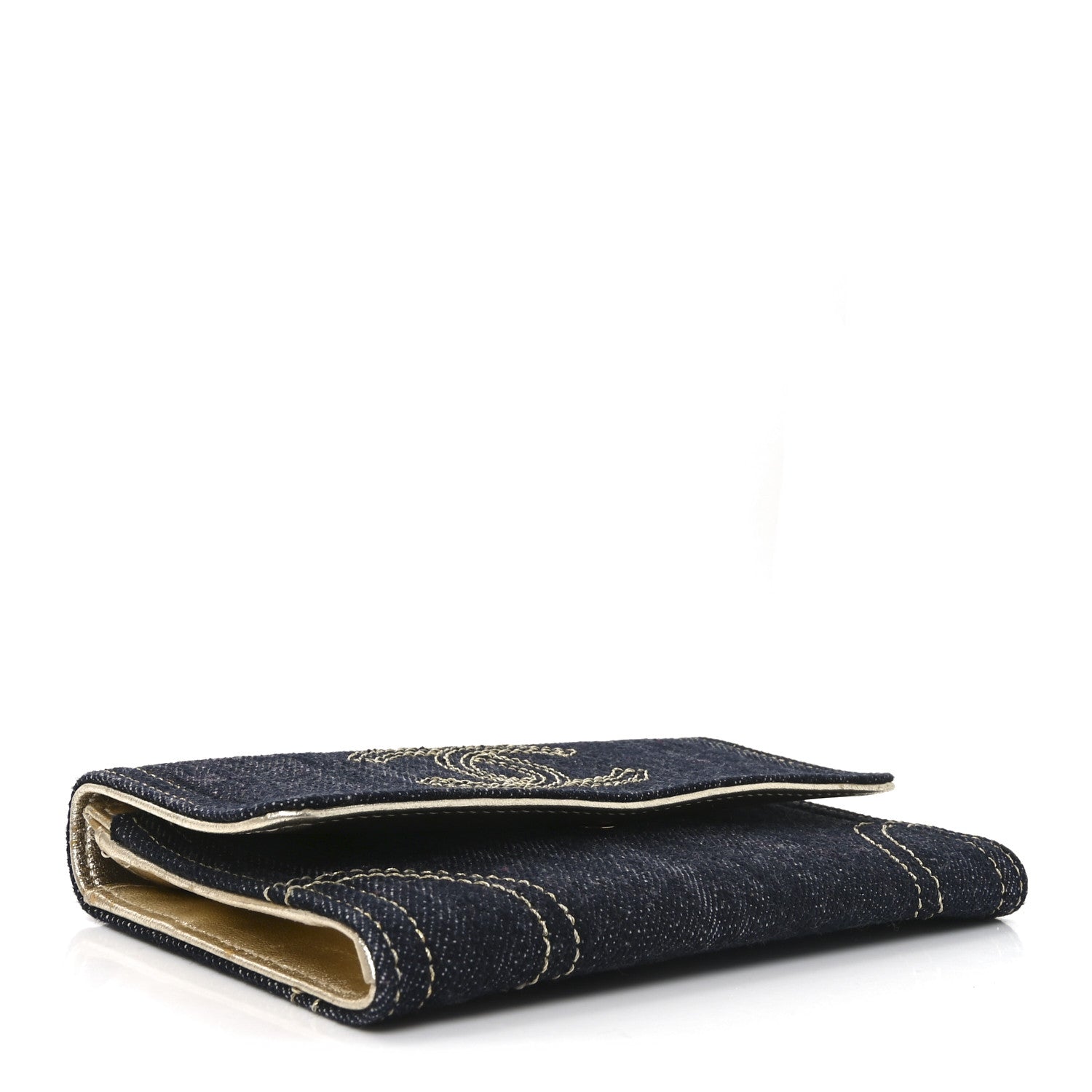 Chanel Denim CC Flap Wallet Blue 4 of 8