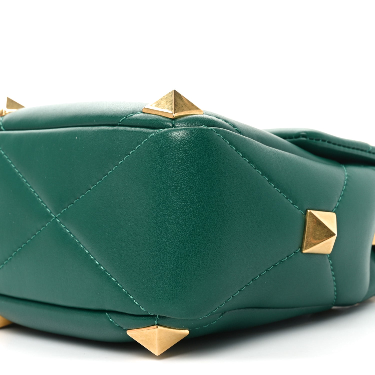 Valentino Garavani Nappa Large Roman Stud Shoulder Bag Jungle 9 of 9