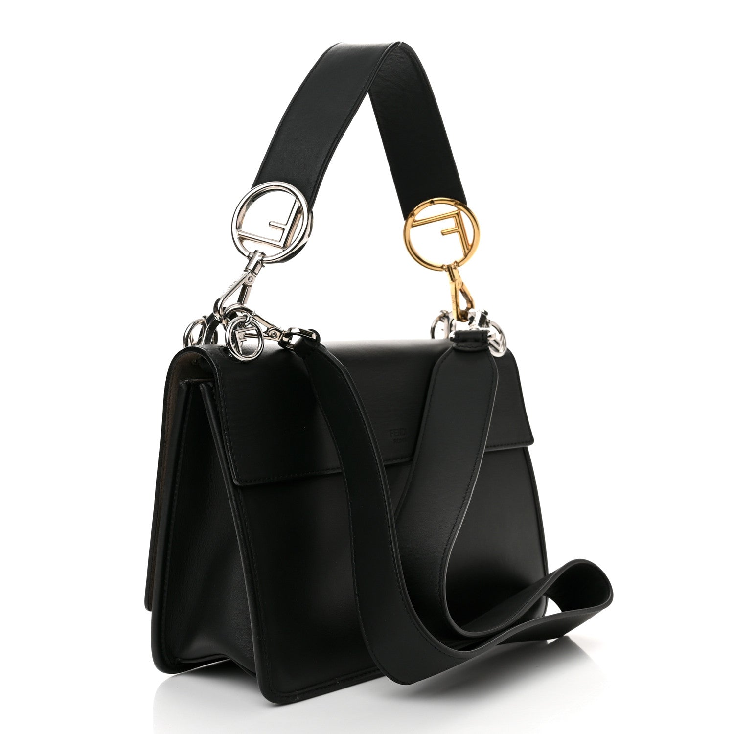Fendi Vitello Century Opaco F is Fendi Kan I Shoulder Bag Black 3 of 10