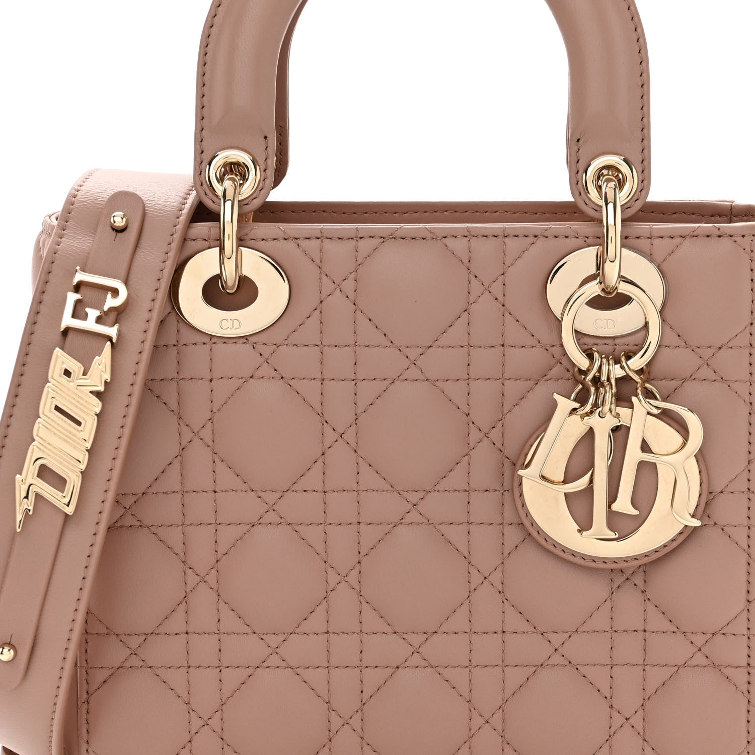 Christian Dior Lambskin Cannage Small My ABCDior Lady Dior Fard 7 of 9