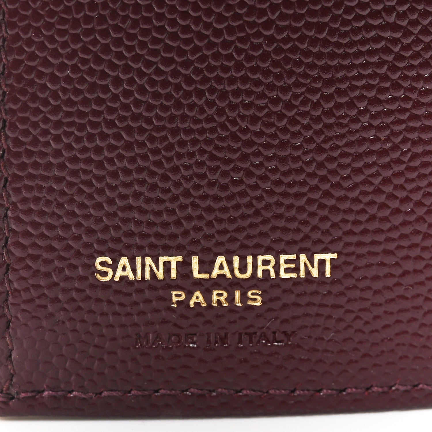 Saint Laurent Grain De Poudre Matelasse Chevron Monogram Zipped Card Case Rouge Legion 6 of 7